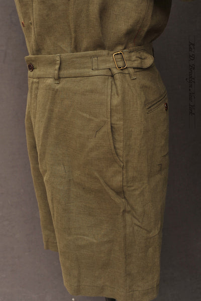 Martin Shorts - French Green Linen - 28, 30, 32, 34, 36
