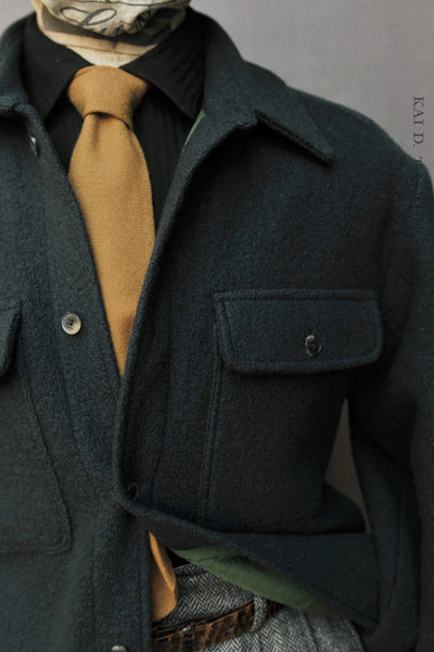 Parisian Two Pocket Overshirt - Boiled Wool - L