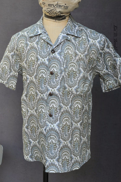 Slater Shirt - Light Green/Blue Paisley Tapestry - S, M, L, XL, XXL