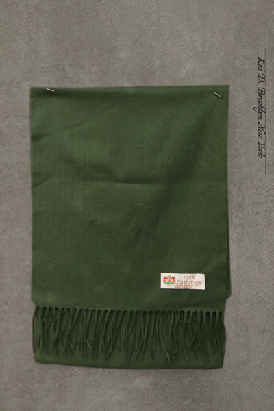 Pure Cashmere Wool Scarf - Imperial Green