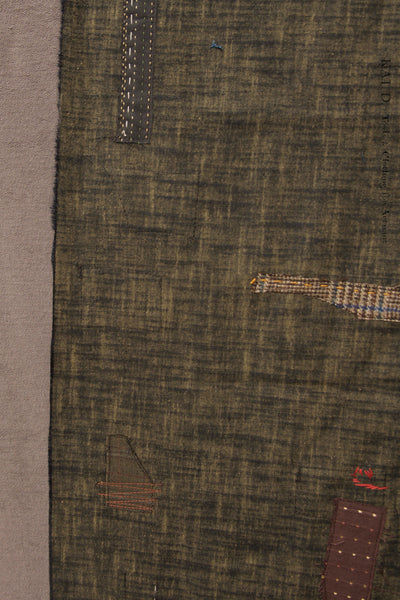 Boro Scarf - Green Slub Cotton