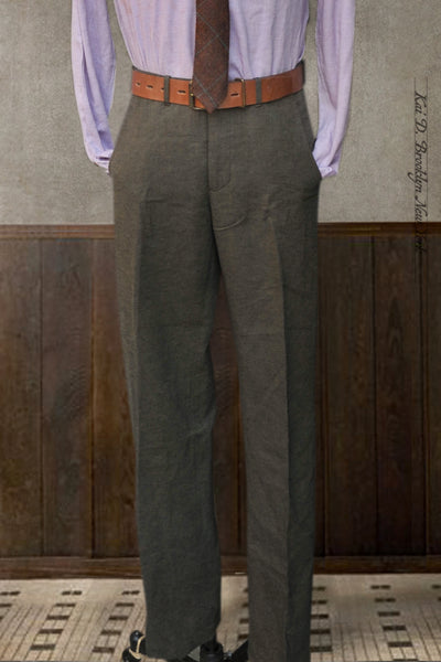 Borough Pants - Two Tone Cotton Linen Tweed - 30, 32, 34, 36, 38