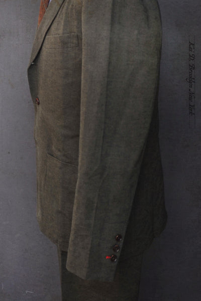 Shoemaker's Jacket - Green Cotton Linen Tweed - S, M, L, XL