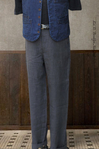 Bosun Pants -Grey Sabi Linen - 30, 32, 34