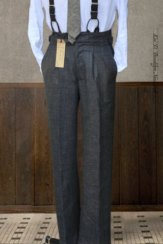 Cooper Pants - Grey Hopsack Tropical Wool - 32, 34, 36