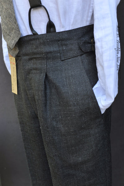 Cooper Pants - Grey Hopsack Tropical Wool - 32, 34, 36