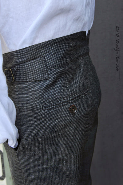 Cooper Pants - Grey Hopsack Tropical Wool - 32, 34, 36