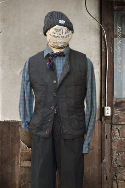Cruiser Vest (shorter version) - Boiled Wool - L