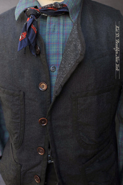 Cruiser Vest (shorter version) - Boiled Wool - L