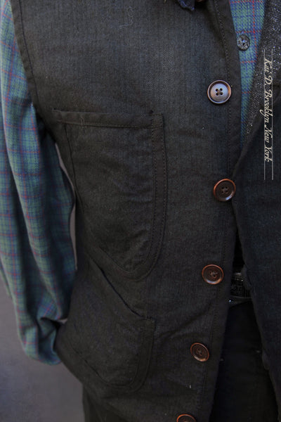 Cruiser Vest (shorter version) - Boiled Wool - L