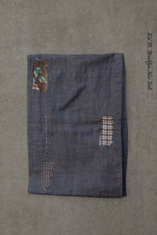 Boro Cotton Scarf - Grey Double Gauze Cotton B