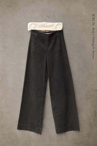 Sailor Pants, Washed Denim - Graphite - S