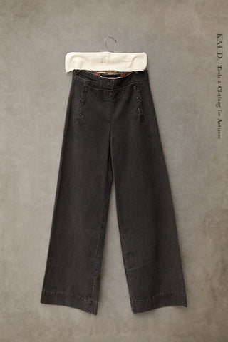 Sailor Pants, Washed Denim - Graphite - S