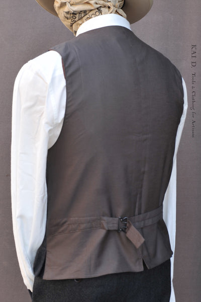 Doyle Vest - British Charcoal Wool - M, L