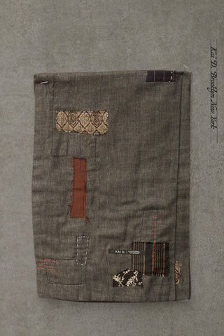 Boro Cotton Scarf - Grey Double Gauze Cotton A