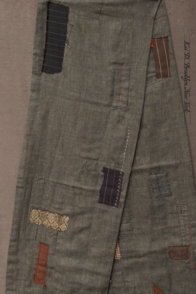 Boro Cotton Scarf - Grey Double Gauze Cotton A