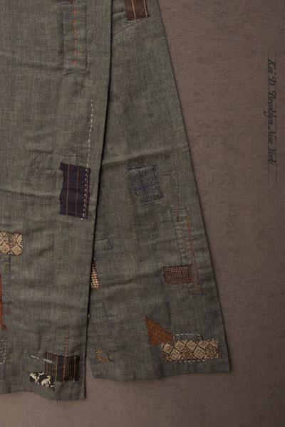 Boro Cotton Scarf - Grey Double Gauze Cotton A