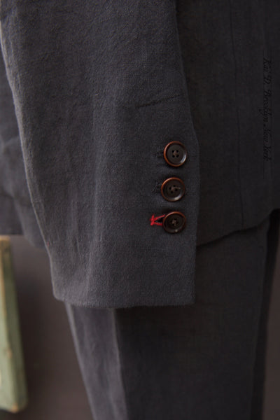 Ginsberg Jacket (Relaxed Cut) - Mineral Grey Sabi Linen - M, L, XL