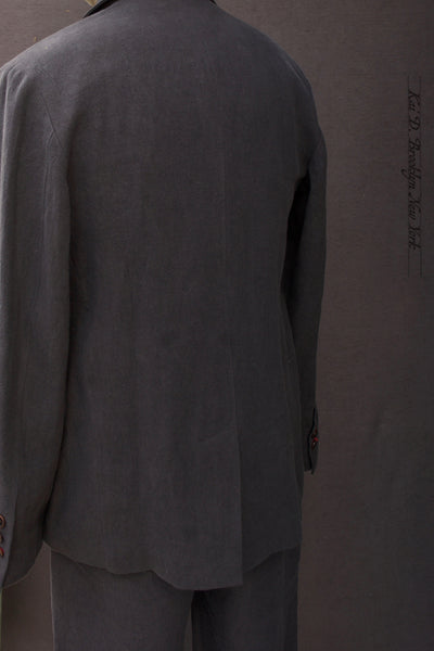Ginsberg Jacket (Relaxed Cut) - Mineral Grey Sabi Linen - M, L, XL