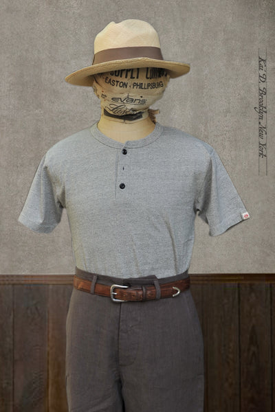 Ramayana Henley Tee - Grey Heather - S, M, L, XL (NO RETURN)
