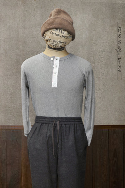 Henley Harri - Grey Heather - S, M, L, XL, XXL