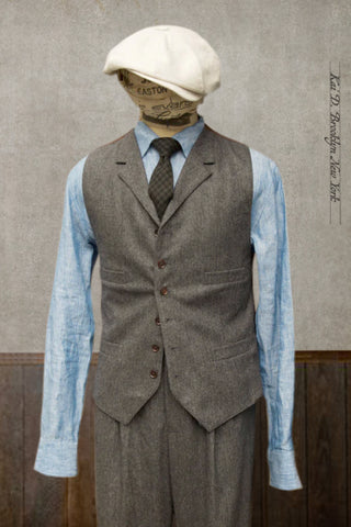 Doyle Vest - Wool Herringbone - M, L