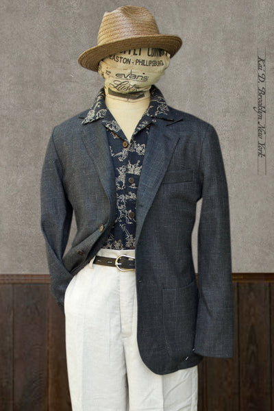 Shoemaker's Jacket - Grey Hopsack Tropical Wool - S, M, L, XL