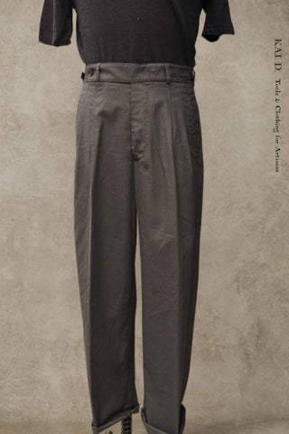 Wide Leg Matisse Pants - Cool Touch Cotton Linen - Slate - 32