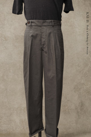 Wide Leg Matisse Pants - Cool Touch Cotton Linen - Slate - 32, 34