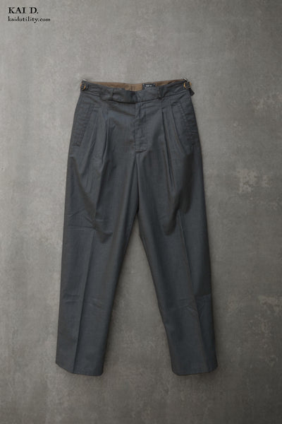 Wide Leg Matisse Pants - Cool Touch Cotton Linen - Slate - 32