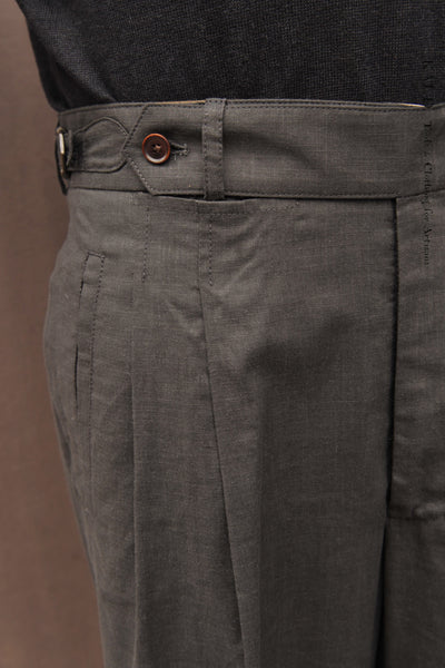 Wide Leg Matisse Pants - Cool Touch Cotton Linen - Slate - 32