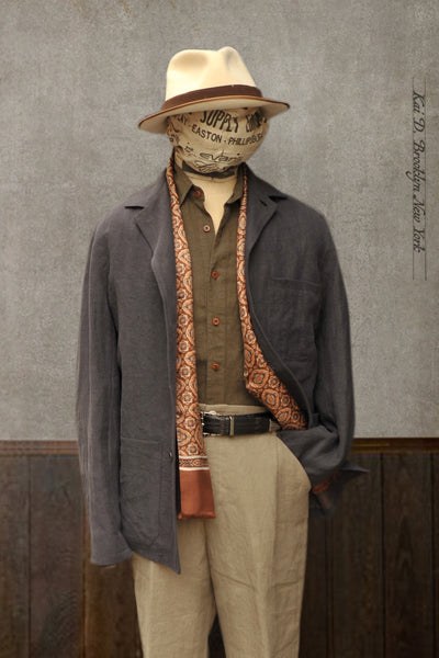 Old Town Jacket - Grey Sabi Linen - M, L, XL