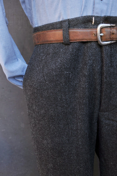 Bosun Pants - British Herringbone Tweed - Charcoal - 30, 32, 34, 36