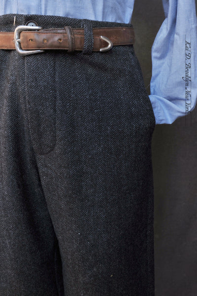 Bosun Pants - British Herringbone Tweed - Charcoal - 30, 32, 34, 36