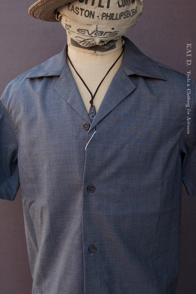 Artist Lounge Shirt - Grey Tropical Wool - M, L (Relaxed Fit)
