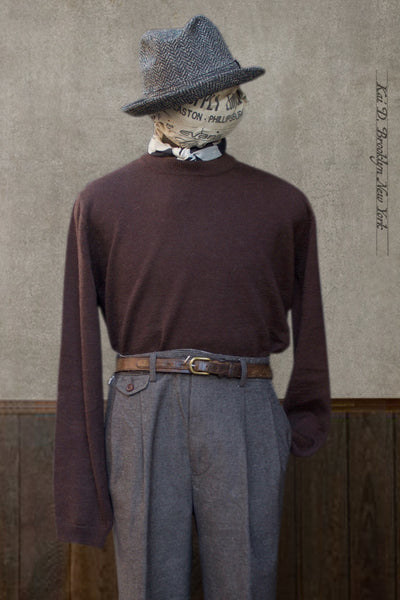 Eske Crew Neck Sweater - Chocolate - M, L