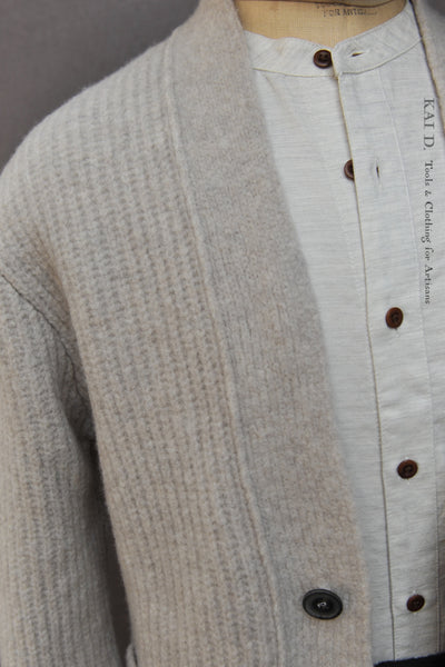 Linus Fuzzy Cardigan - Natural - S, M