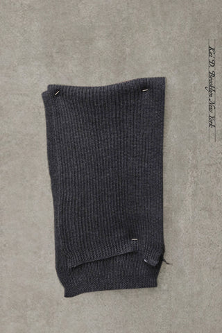 Petter Ribbed Scarf - Blue Melange