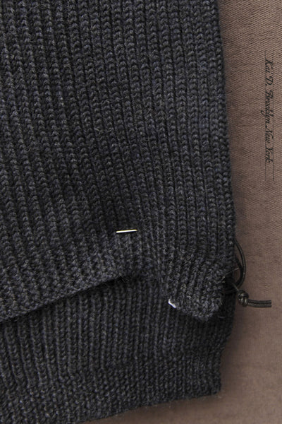 Petter Ribbed Scarf - Blue Melange