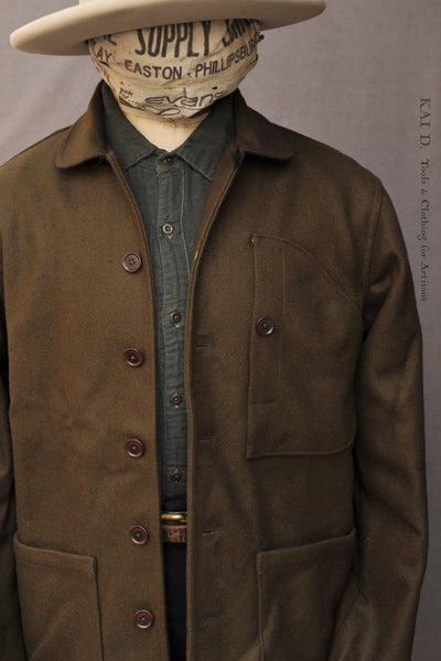 Hardy Chore Jacket - Heavy Wool Melton - S, M, L, XL (NO RETURN)