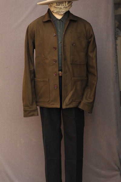 Hardy Chore Jacket - Heavy Wool Melton - S, M, L, XL (NO RETURN)
