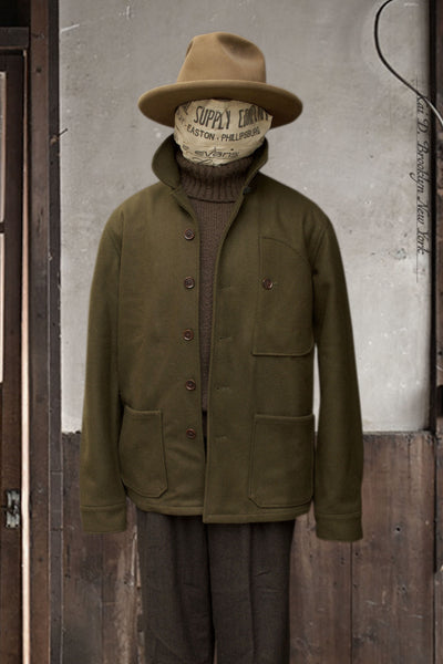 Hardy Chore Jacket - Heavy Wool Melton - S, M, L, XL (NO RETURN)