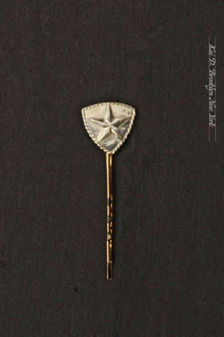 Sterling Brass Hat Pin - 5 pointed star