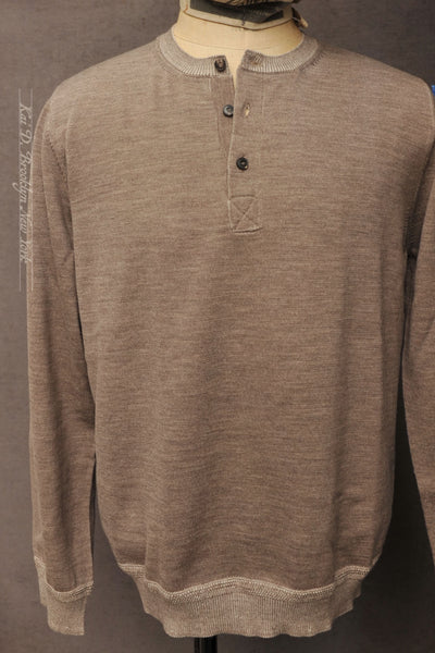 Duofold Stitch Henley - Beige/Ecru - 4(M), 5(L), 6(XL)
