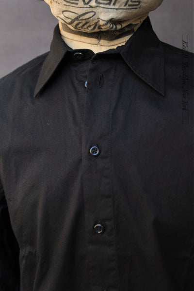 Henri Shirt - Black - M, L, XL (Relaxed Cut)