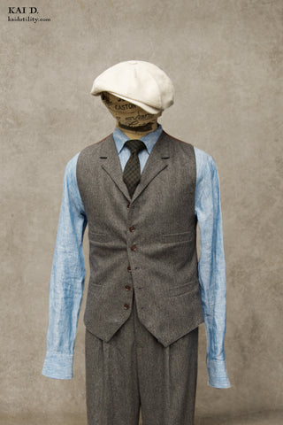 Doyle Vest - Wool Herringbone - M, L