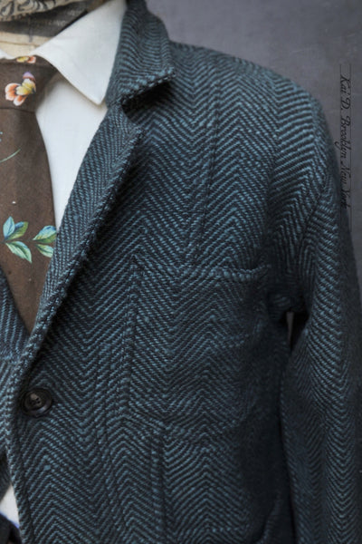 Study Jacket - Handspun Herringbone - 2(S), 3(M), 4(L)