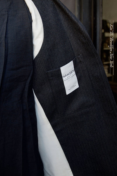 Vincent Casual Blazer - Striped Herringbone Wool - M, L, XL