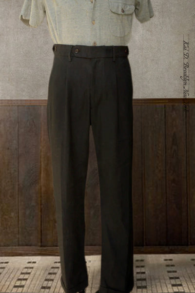 Novelist Trousers - Cotton Linen Herringbone Twill - 38