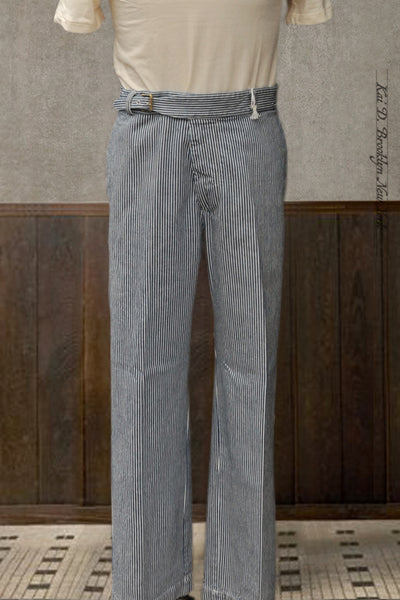 Austin Side Buckle Pants - Hickory Stripe - 48, 50, 52